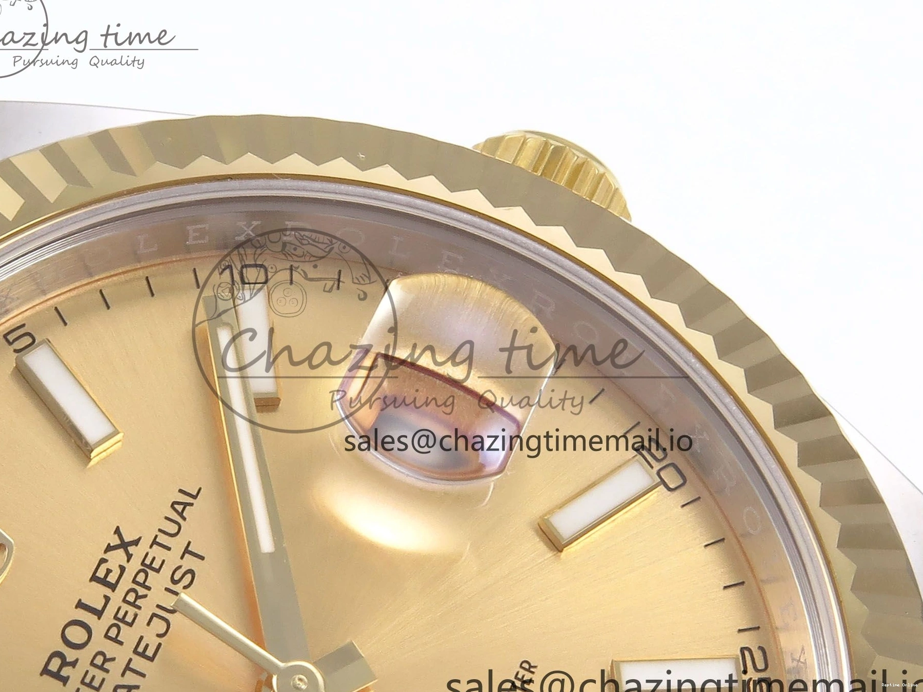 0215 DateJust 41 126333 EWEF Best Edition YG Stick Dial on SS YG Oyster Bracelet A Durable 971